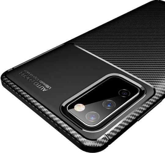 Techsuit Umschlag Rückseite Silikon Schwarz (Galaxy S20 FE)