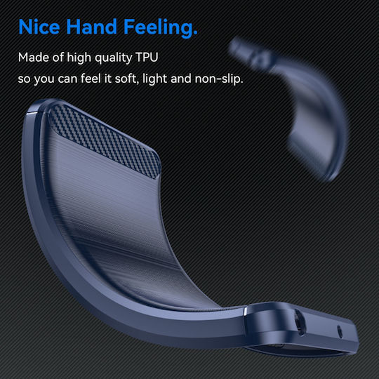 Techsuit Carbon Back Cover Σιλικόνης Μπλε (Galaxy M15)