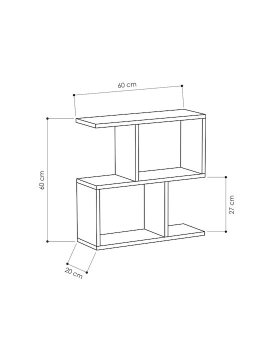 Masă Laterală Rectangulară Homemania Din Lemn Nuc Deschis 60x20x60cm