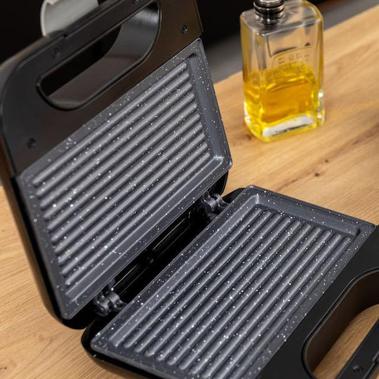 Cecotec Rock'ntoast Τοστιέρα για 2 Τοστ 800W Inox