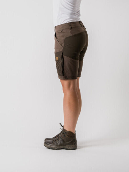 Northfinder Hybrid Stretch Women's Hiking Short Trousers Brown
