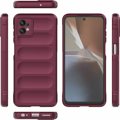 Techsuit Shield Umschlag Rückseite Burgundisch (Moto G32)