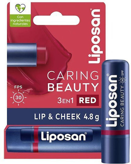 Liposan Pflege Schönheit Lippenbalsam SPF30 Rot & Wange 4,8g