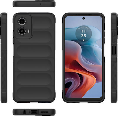 Techsuit Shield Umschlag Rückseite Silikon Schwarz (Moto G34)