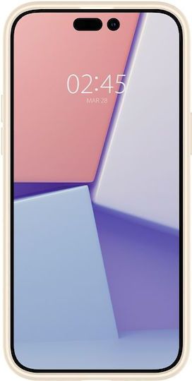 Spigen Crystal Hybrid Umschlag Rückseite Kunststoff / Silikon Beige (iPhone 14 Pro Max)