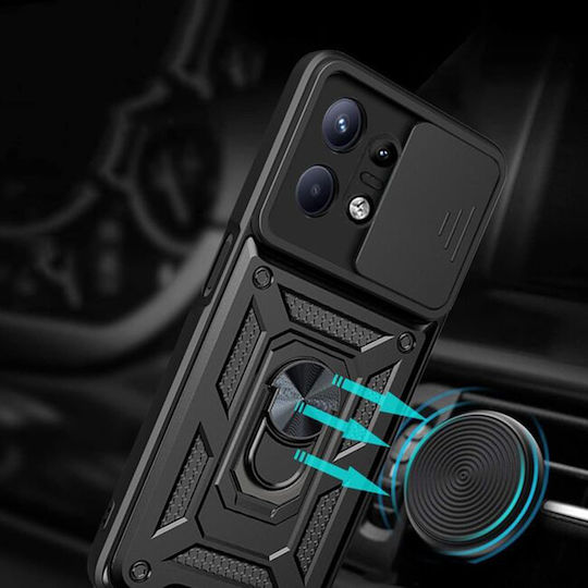 Techsuit Camshield Umschlag Rückseite Silikon / Kunststoff Schwarz (Motorola Edge 50 Pro 5G)