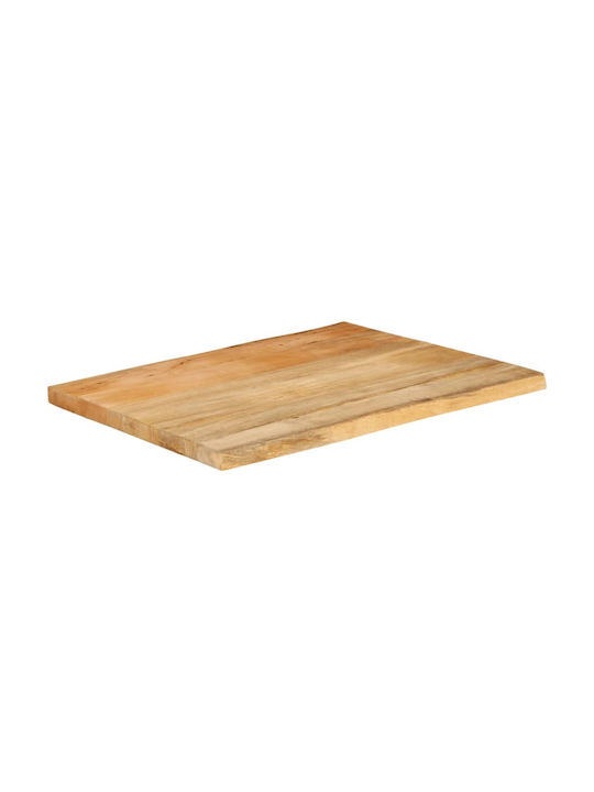 vidaXL Rectangular Table Surface made of Solid Wood Mango 80x60x2.5cm 370716 1pcs