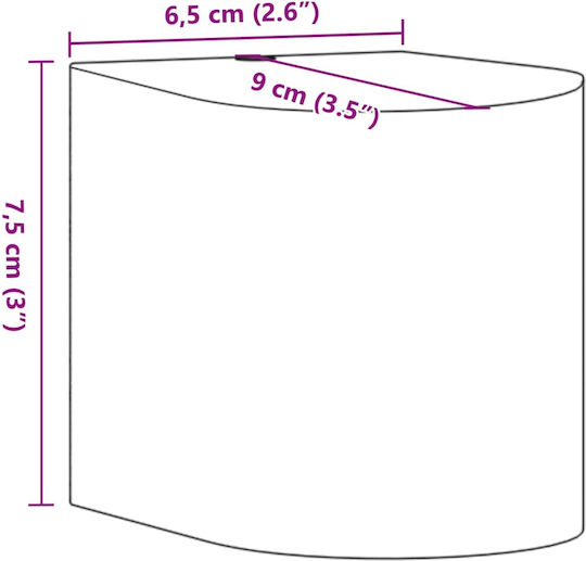 vidaXL Lumină de exterior montată pe perete GU10 IP44 6.5x9x7.5εκ.