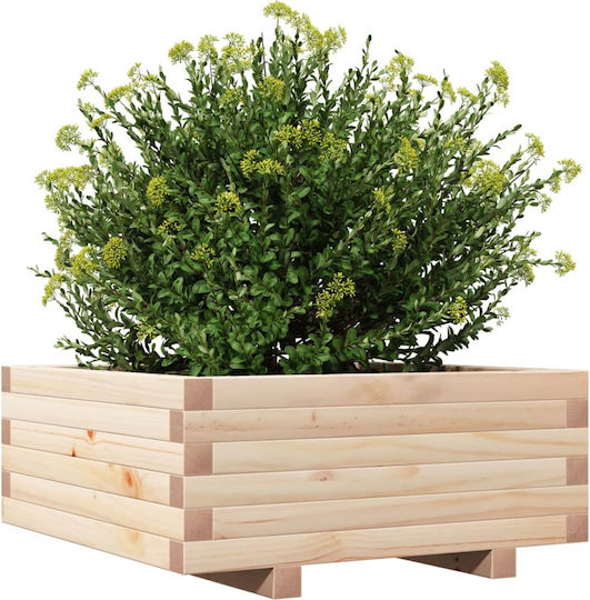 vidaXL Garden Planter Box Wooden Brown 50x50x26.5cm.