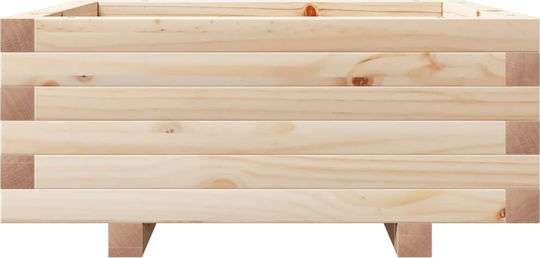 vidaXL Garden Planter Box Wooden Brown 50x50x26.5cm.