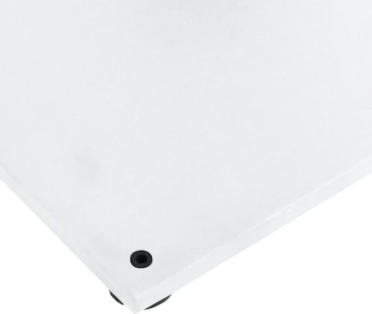 vidaXL Klappbar Schirmständer aus Metall White 32x32x38cm
