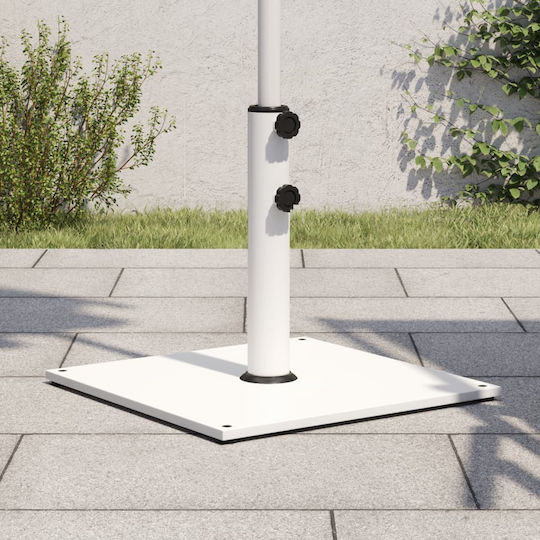 vidaXL Klappbar Schirmständer aus Metall White 32x32x38cm