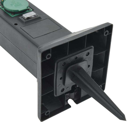vidaXL Priză Electrică Externă Simplă Rezistentă La Apă Cu Capac Și Comutator Verde