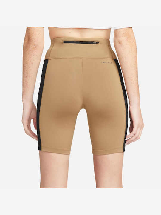 Nike Sportswear Women's Legging Shorts High Waisted Brown