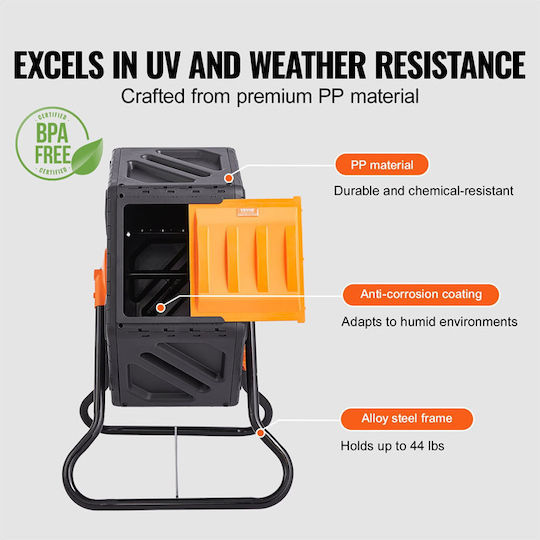 FGDFJ185JL00JRFPDV0 Metallic Closed Type Composter 70lt