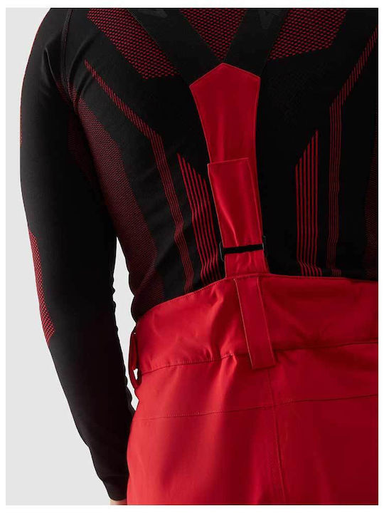 4F 4FWAW24TFTRM0756-62S Men's Trousers for Ski & Snowboard Red