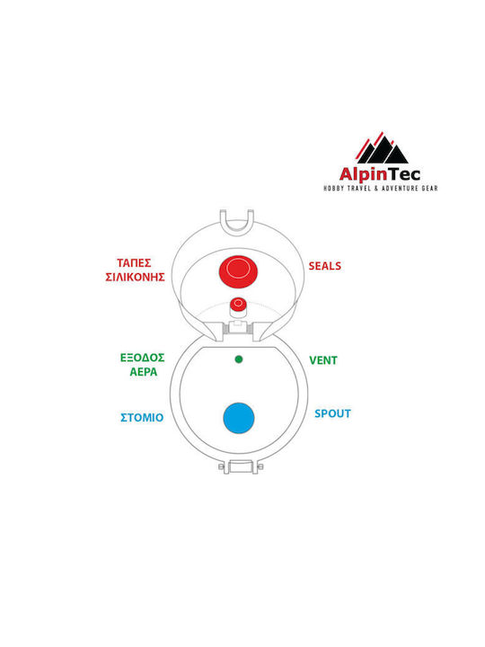 AlpinPro Water Bottle Plastic 1000ml Blue