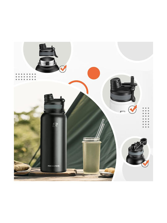 Rockbros Παγούρι Ποδηλάτου 530ml Μαύρο