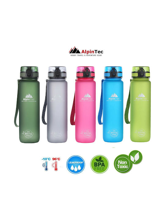 AlpinPro Water Bottle Plastic 1000ml Blue
