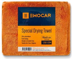 Ewocar Кърпа Микрофибърни Сушене Автомобил 1200gsm Оранжев 90x60cm