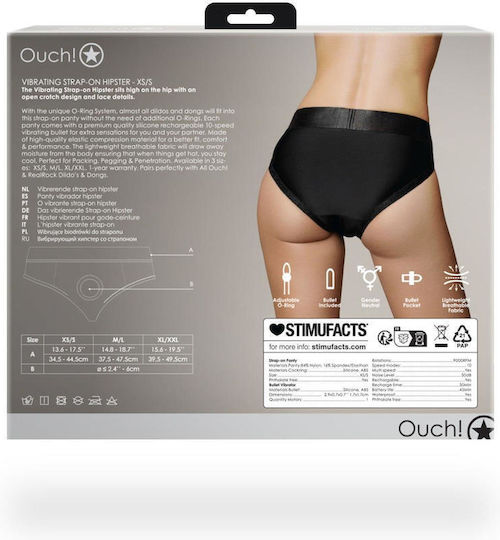 Harness Panties Strap-on Vibrating Strap-on Hipster Xs S