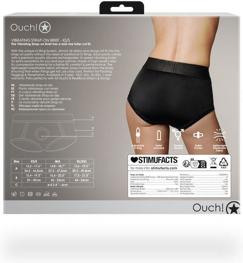 Harness Vibrating Strap-on Brief Xs S