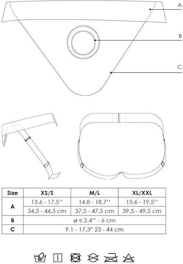 Strap-on Vibrating Strap-on Panty Harness Open Back Xs S