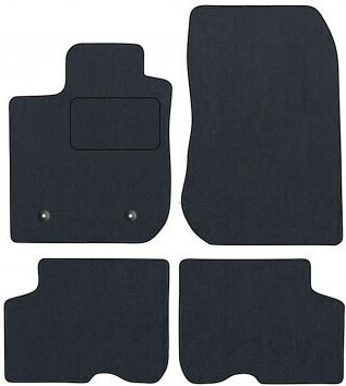Satz Vorder- und Hintermatten 4Stück aus Gummi für Renault Laguna 1994-1998 Schwarz