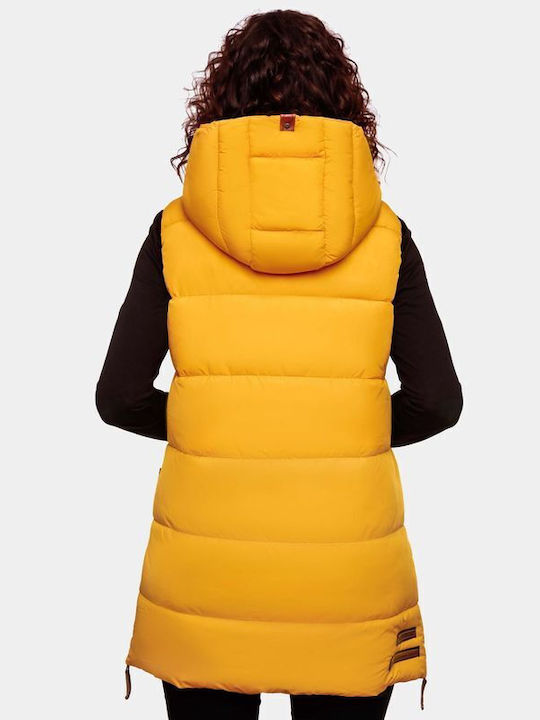 Navahoo Kurz Damen Ärmellos Puffer Jacke für Winter Yellow NAV-MDLN-YLW