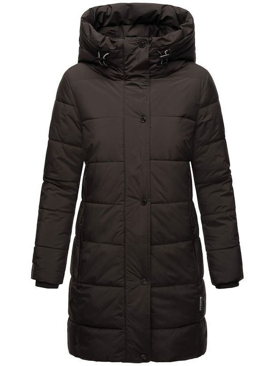 Jachetă de femei Puffer pentru iarnă Black