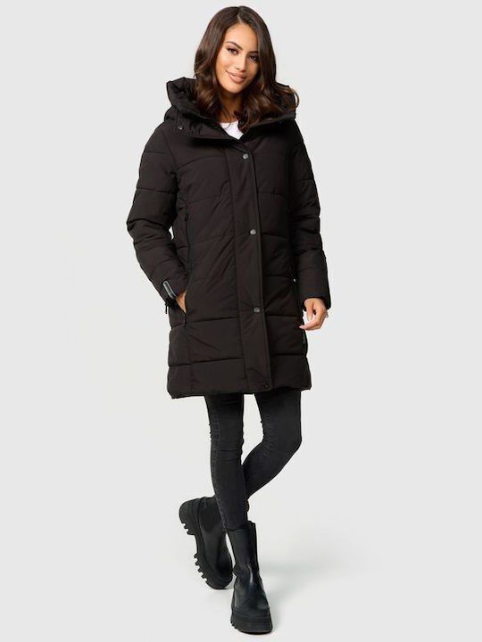 Jachetă de femei Puffer pentru iarnă Black