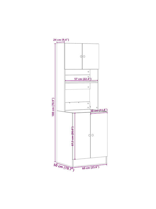 Kitchen Column Coffee 60x50x180pcs