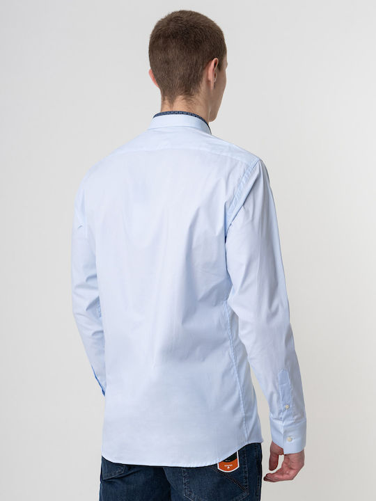 Karl Lagerfeld Men's Shirt Long Sleeve Blue