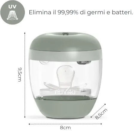 Nuvita Portable Baby Sterilizer for Bottle Sage Green