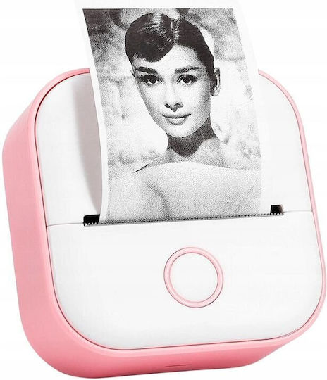 Phomemo PHOMEMO T02 Ασπρόμαυρος Εκτυπωτής Θερμικός Pink-White