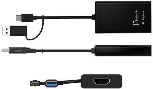 J5create Jva11 Converter HDMI / USB-C / UVC female to HDMI / USB-C female 1pcs