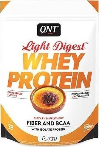 QNT Light Digest Whey Protein Molke Glutenfrei mit Geschmack Creme Brulee 500gr