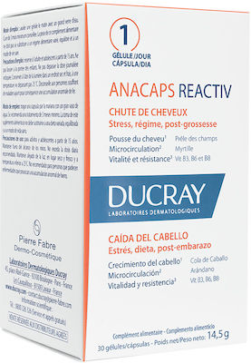 Ducray Anacaps Reactiv τα Μαλλιά & τα Νύχια 30 κάψουλες