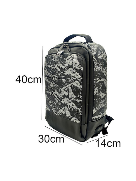 Gift-Me Rucsac Impermeabil cu Port USB Gri