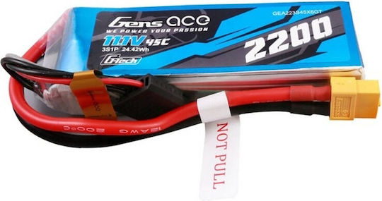 Gens Ace Ace Classic Μπαταρία Li-Po 11.1V 2200mAh 45C 3S XT60 για Τηλεκατευθυνόμενο