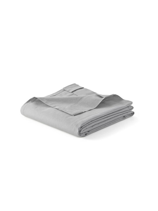 La Redoute Interieurs Κουρτίνα με Τούνελ Γκρι 135x180εκ.