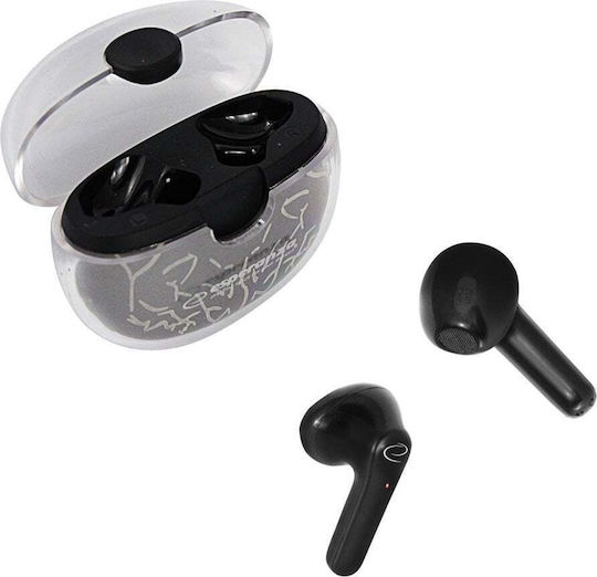 Esperanza Pandora In-ear Bluetooth Handsfree Căști cu Carcasă de Încărcare Negru