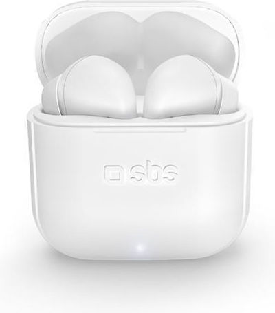 SBS TWS Beat Free In-ear Bluetooth Handsfree Ακουστικά με Θήκη Φόρτισης Λευκά