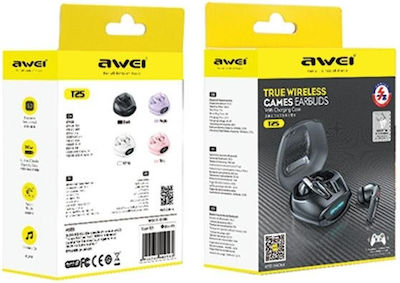 Awei T25 Tws In-ear Bluetooth Handsfree Ακουστικά με Θήκη Φόρτισης Μαύρα