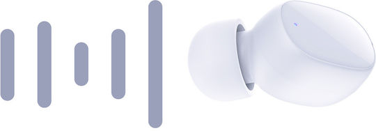 3MK FlowBuds Bluetooth Handsfree Ακουστικά με Θήκη Φόρτισης Λευκά