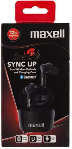 Maxell Bass 13 In-ear Bluetooth Handsfree Căști cu Carcasă de Încărcare Negru