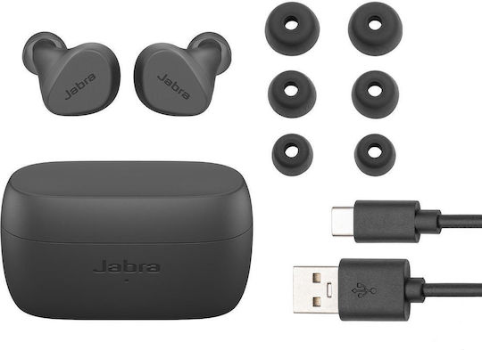 Jabra Elite 2 In-ear Bluetooth Handsfree Ακουστικά με Θήκη Φόρτισης Dark Grey