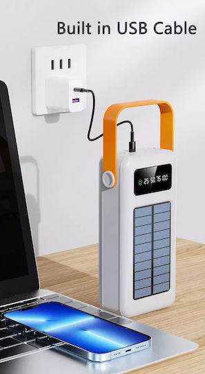 Φορητός Ηλιακό Power Bank 50000mAh Μαύρο