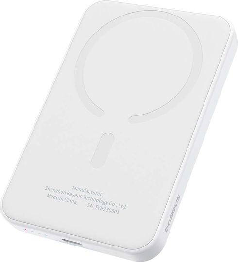 Baseus Mini Power Bank 5000mAh 20W με Θύρα USB-C Λευκό