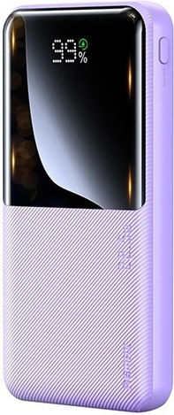 Remax RPP-622 Power Bank 10000mAh mit 2 USB-A Anschlüssen und USB-C Anschluss Stromlieferung Lila